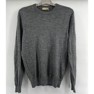 Suitsupply Men's Sweater Merino Wool Gray Crewneck Size M